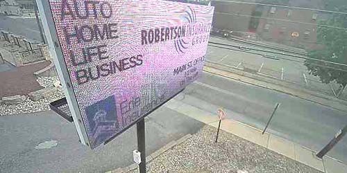 Advertising banner near the roadway Webcam