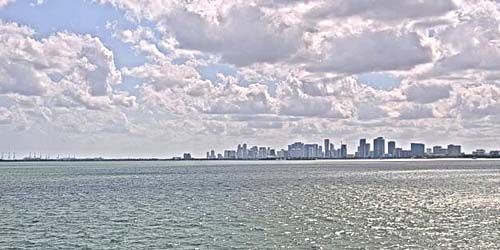 USA Miami Bay of Biscayne from the suburb of Key Biscayne live camera