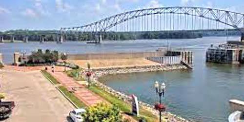 Pont Julien Dubuque sur le fleuve Mississippi webcam - Dubuque