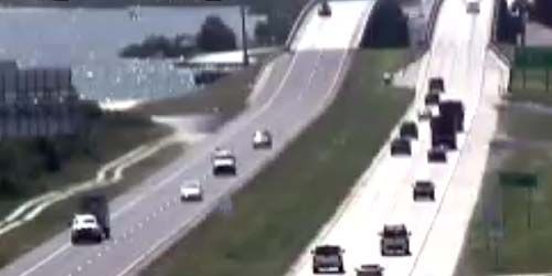 Road with bridges to Port Canaveral webcam - Orlando