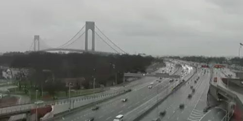 Verrazzano-Narrows Bridge as seen from Mid Island webcam - New York