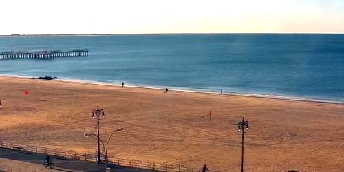 Beaches on the coast of Coney Island webcam - New York