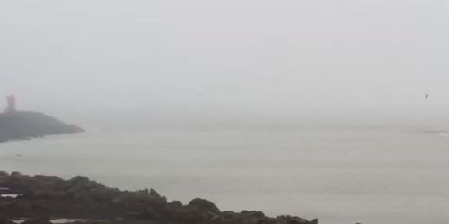 El río Coquille desemboca en el Océano Pacífico webcam - Bandon