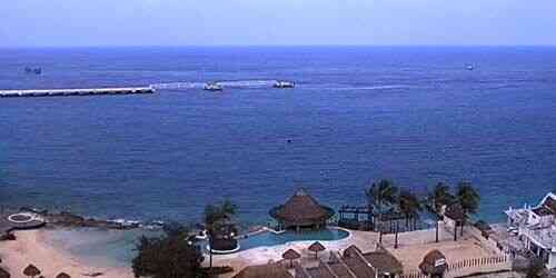 LIVE: Panorama from the island of Cozumel - Playa del Carmen
