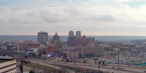 Panorama from above, skyscrapers in downtown webcam - Peoria