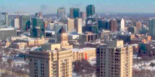 LIVE: Downtown, view of skyscrapers - Winnipeg