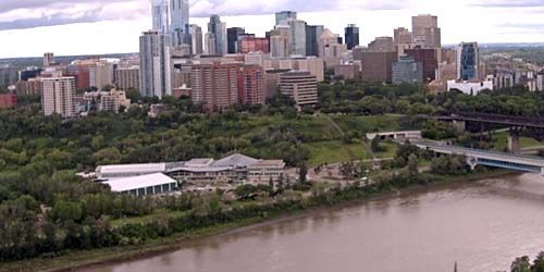 Centre-ville, vue sur la rivière Saskatchewan Nord Webcam