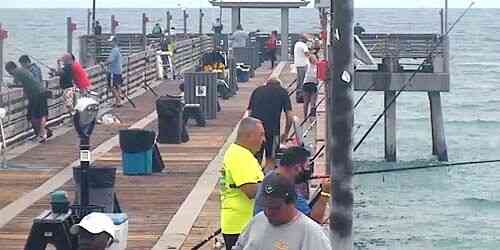 Pêcheurs à Dania Beach Pier Webcam