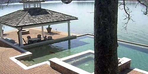Gazebo with a pool on the lake webcam - Alexander City