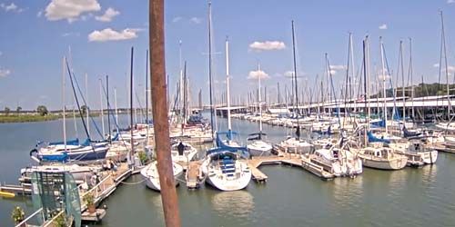 Amarrage avec yachts sur le lac Grapevine webcam - Dallas
