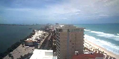 Zona Hotelera - vista panorámica webcam - Cancún
