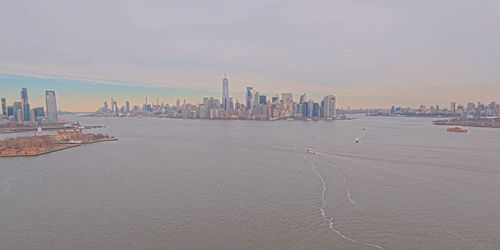 Estatua de la libertad - Vista de la ciudad webcam - New York