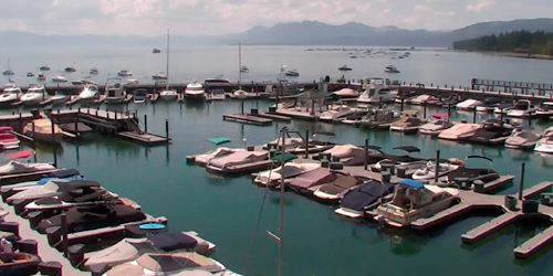 Marina with yachts in Tahoe City Webcam