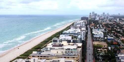 USA Miami Mid-Beach aerial view live webcam