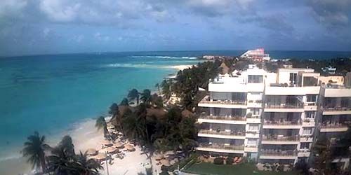 Vue depuis l'hôtel sur l'île de Mujeres Webcam