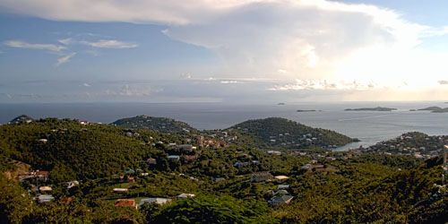 Panorama from above webcam - Cruz Bay