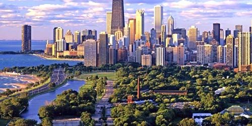 Chicago Panorama d'en haut webcam - Chicago