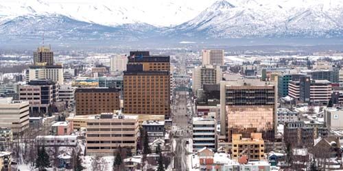 Anchorage Panorama from above webcam - Anchorage