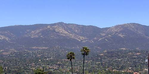 Panorama desde arriba, vista a la montaña webcam - Santa Barbara