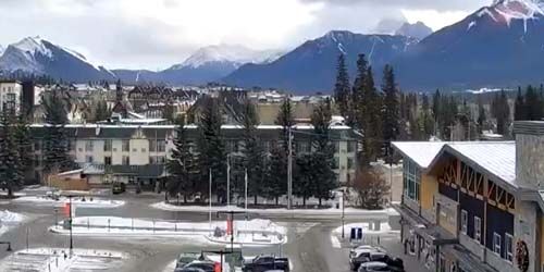 Canmore Panorama d'en haut webcam - Canmore