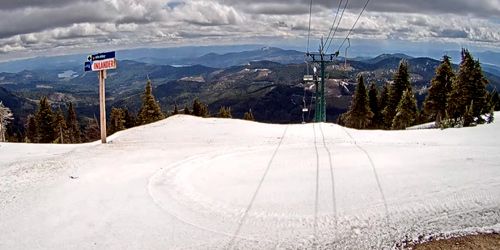 Panoramic view from the top ski station webcam - Spokane