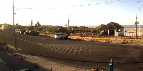 Parking devant la plage centrale webcam - Cape May