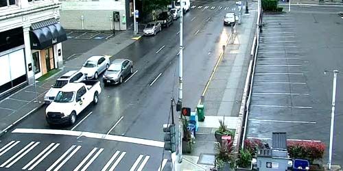 Car parking in front of Bank of America ATM webcam - Seattle