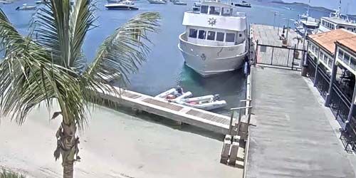Ferry pier in Galge Bay webcam - Cruz Bay