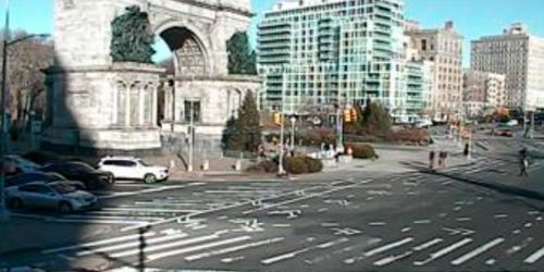 Grand Army Plaza, arche commémorative des soldats marins webcam - New York
