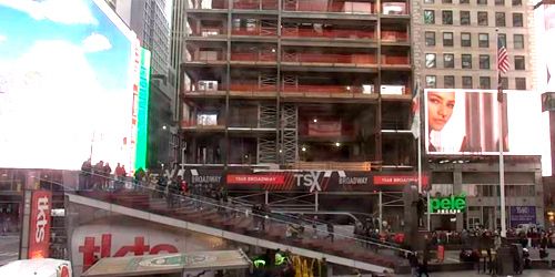 Times Square Red Steps webcam - New York