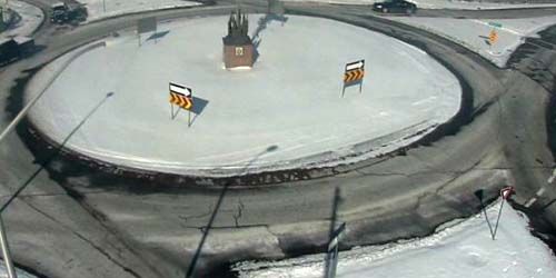 Circular road in the city center webcam - Montreal