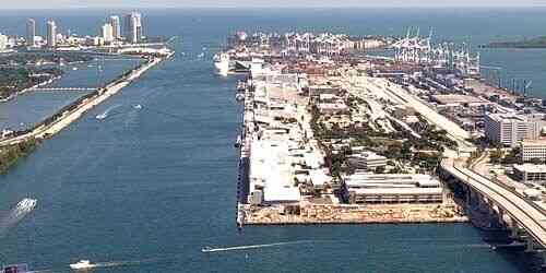 Puerto Miami, Isla Dodge webcam - Miami