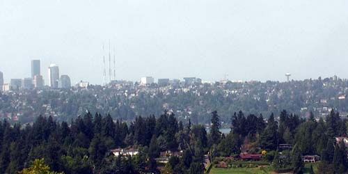 Panoramic view of Seattle webcam - Bellevue