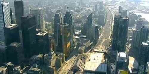 LIVE: Business center, view of skyscrapers, downtown - Toronto