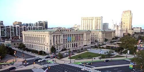 Logan Square, biblioteca central de Parkway webcam - Philadelphia