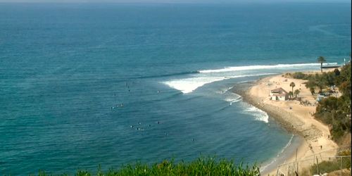 Surfers on the coast of Malibu Webcam