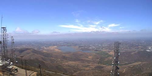 Sweetwater Reservoir, panoramic from above webcam - San Diego