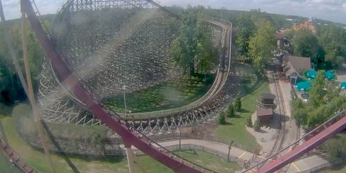 View from the ride tower at Kings Island Park webcam - Cincinnati