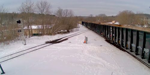 Train traffic in suburban Palmer webcam - Springfield