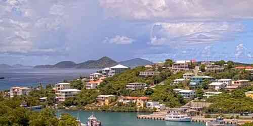 LIVE: Turner Bay, mansions on the hill - Cruz Bay