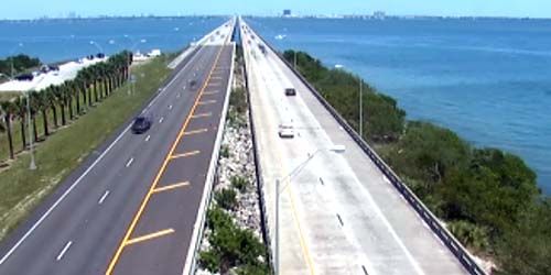 Puente US-92 sobre la vieja bahía de Tampa webcam - Tampa