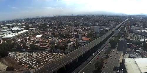 Panorama from above, weather camera webcam - Mexico City