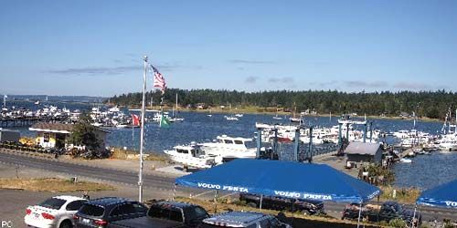 Mooring with yachts in Lopez Island Webcam