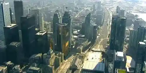 Centro de negocios, vista de rascacielos, centro Cámara web